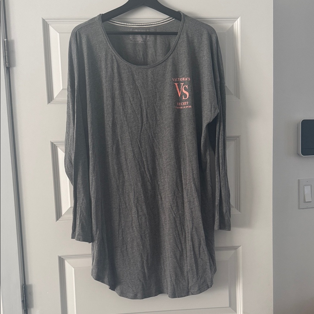 Victoria's Secret Gray Long Sleeve PJ Dress